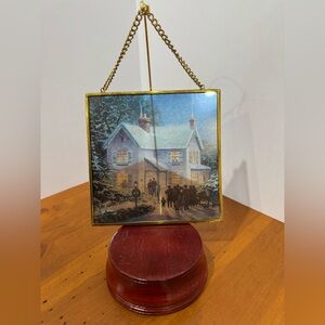 Thomas Kinkade Avon glass print window art decor